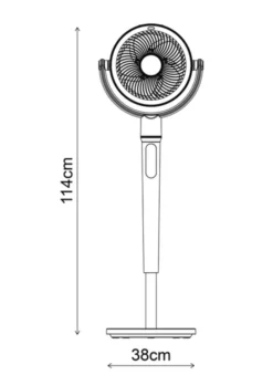 Spicy gulvvifte 30W 110cm grå
