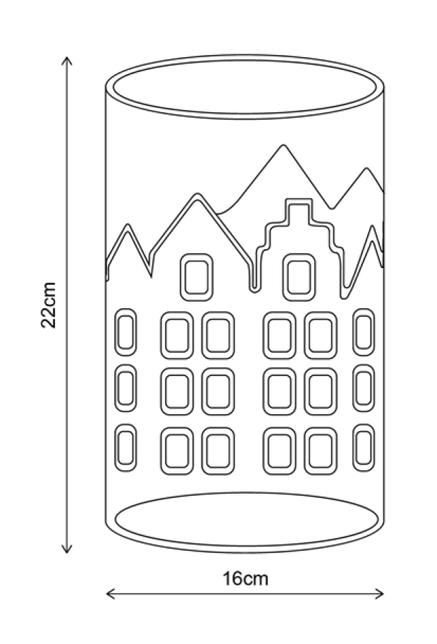 Stad lykt 22cm