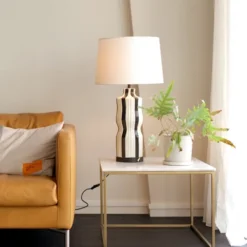 Stripes bordlampe 73cm sort