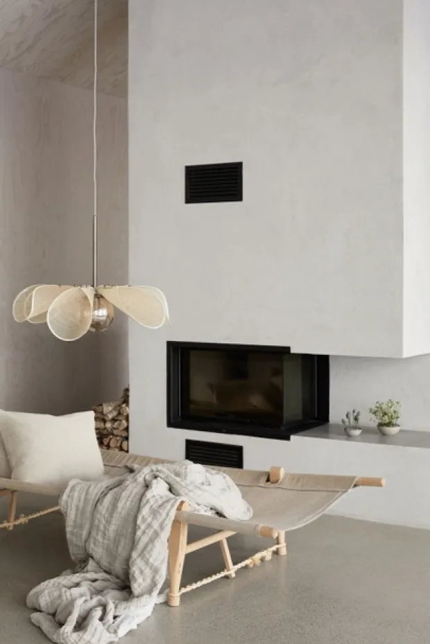 Styrka taklampe 63cm natur