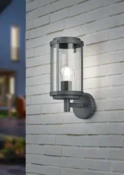 Tanaro utelampe vegg IP44 grå 32,5cm