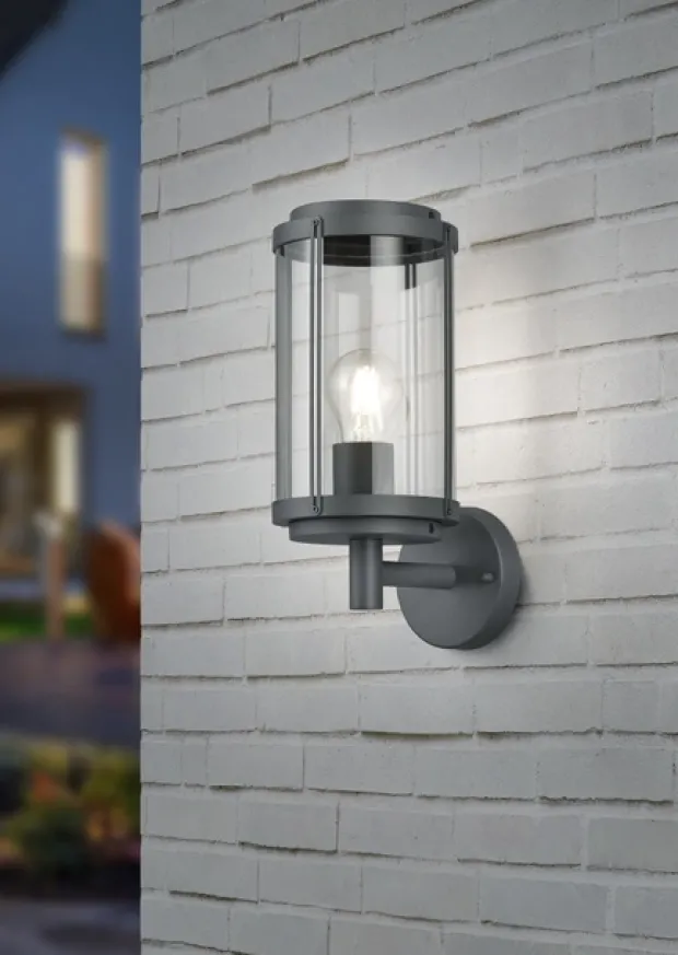 Tanaro utelampe vegg IP44 grå 32,5cm