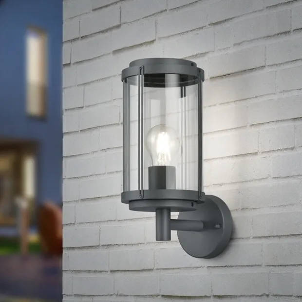 Tanaro utelampe vegg IP44 grå 32,5cm