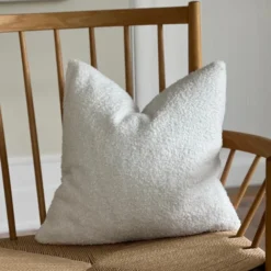 Teddy Boucle putetrekk 45cm hvit