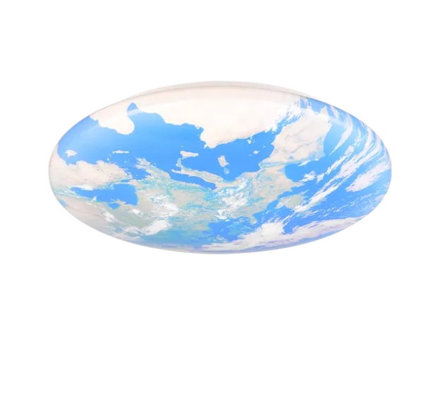 Terra LED plafond taklampe 37cm blå
