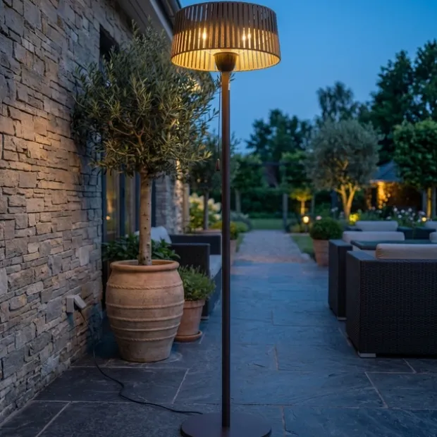 Terrassevarmer Oslo gulv IP44 202cm 1500W brun
