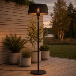 Terrassevarmer Oslo gulv IP44 teleskop 1500W sort