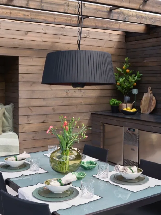 Terrassevarmer Oslo takmodell IP24 1800W 60cm sort