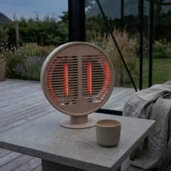 Terrassevarmer rund 1000W IP54 40cm beige