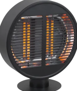 Terrassevarmer rund 1000W IP54 40cm sort