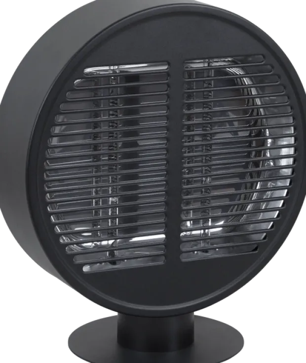 Terrassevarmer rund 1000W IP54 40cm sort