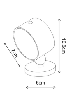 Thea Magnet LED oppladbar vegglampe 7cm brun