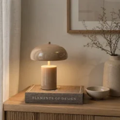 Theo bordlampe 23cm brun