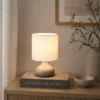 Thilde bordlampe med skjerm 24,5cm beige