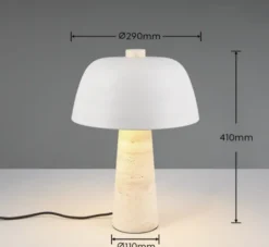 Timba bordlampe 42cm grå