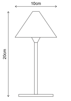 Tira LED oppladbar bordlampe 20cm grønn