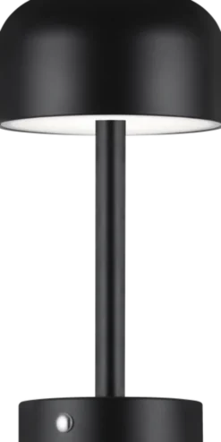 Touch LED oppladbar bordlampe 25cm sort