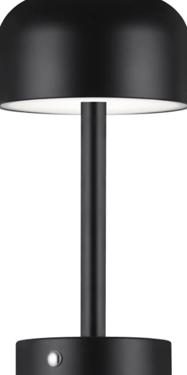 Touch LED oppladbar bordlampe 25cm sort