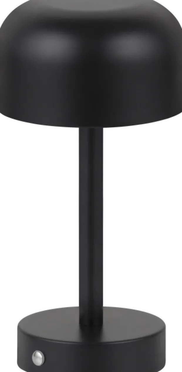 Touch LED oppladbar bordlampe 25cm sort
