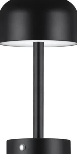 Touch LED oppladbar bordlampe 25cm sort