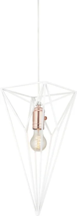 Triangel bordlampe 40cm hvit