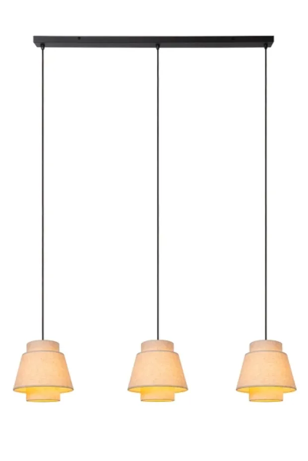 Tribute taklampe rekke 3lys 120cm beige
