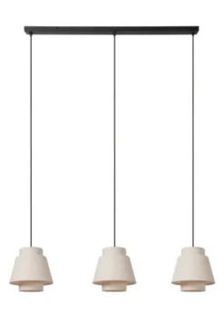 Tribute taklampe rekke 3lys 120cm beige