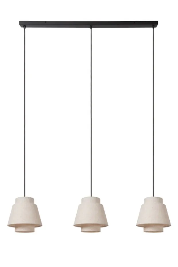 Tribute taklampe rekke 3lys 120cm beige