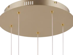 Tube taklampe rondell 5lys 35cm gull