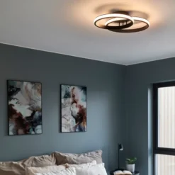 Twins Circle LED plafond taklampe 62,5cm sort