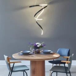 Twister Tall LED taklampe 60cm sort