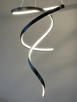 Twister Tall LED taklampe 60cm sort