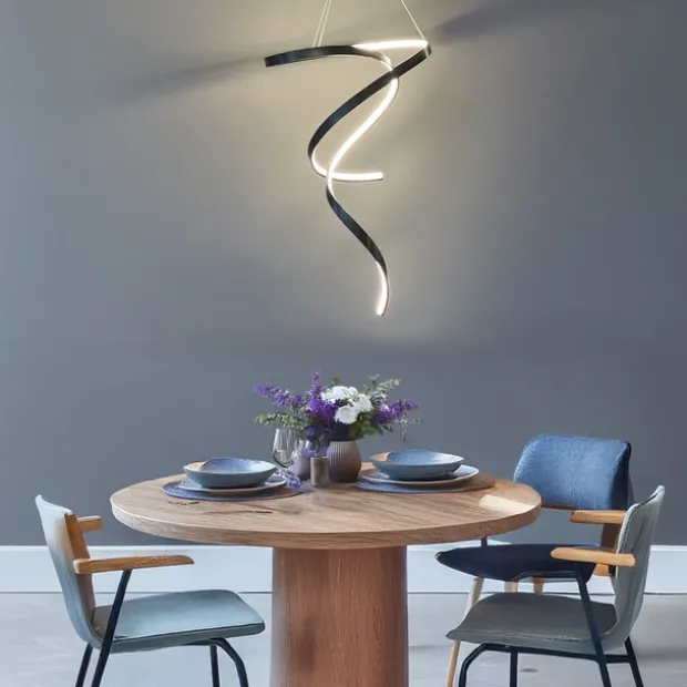 Twister Tall LED taklampe 60cm sort
