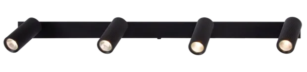 Tyr skinne 4lys 100cm sort