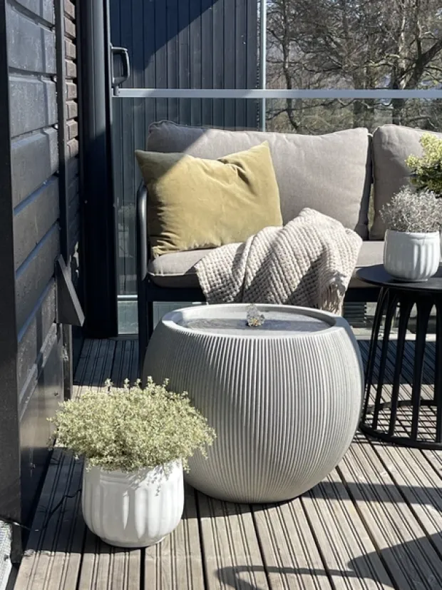 Vannfontene Stone IP44 53cm beige
