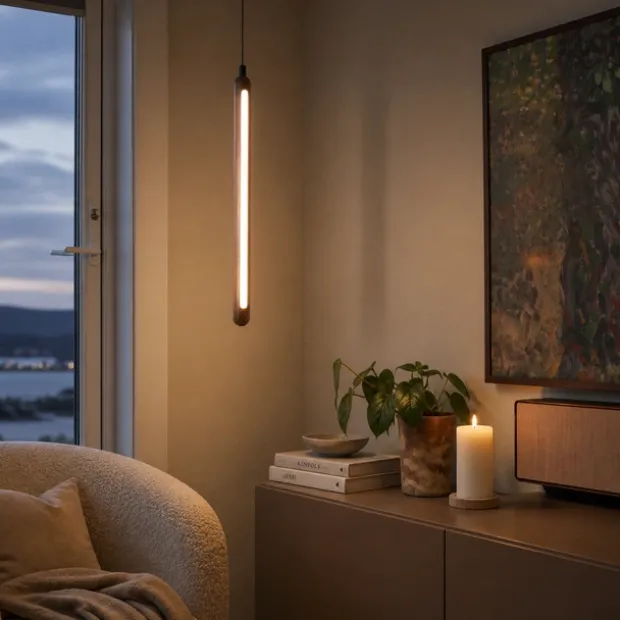 Vena LED taklampe 60cm valnøtt