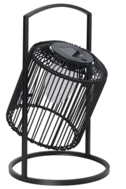 Vendbar solar lykt IP44 42cm sort