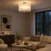 Venice slim plafond taklampe 45cm hvit/krom