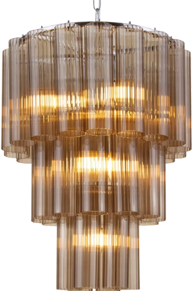 Venice taklampe lysekrone 50cm brun