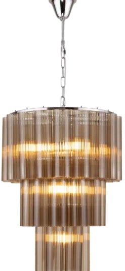 Venice taklampe lysekrone 50cm brun