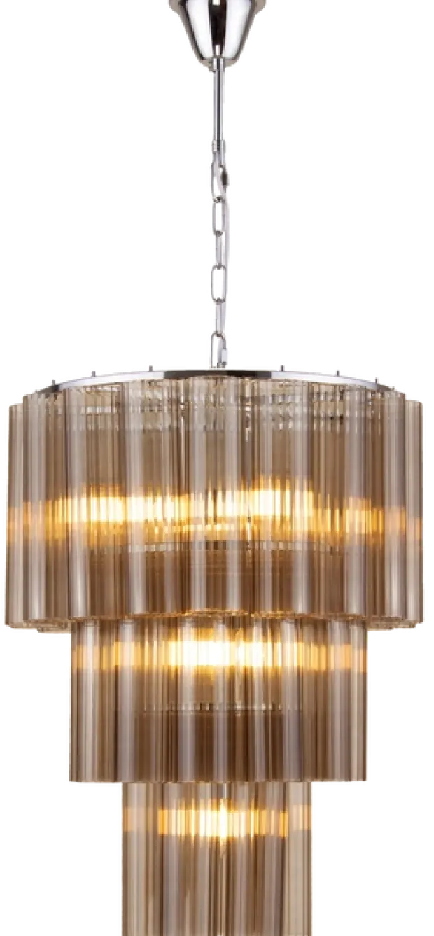 Venice taklampe lysekrone 50cm brun