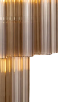 Venice taklampe lysekrone 50cm brun