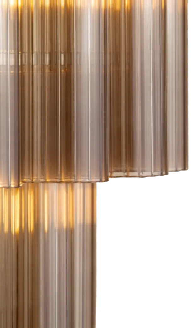 Venice taklampe lysekrone 50cm brun