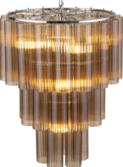Venice taklampe lysekrone 50cm brun