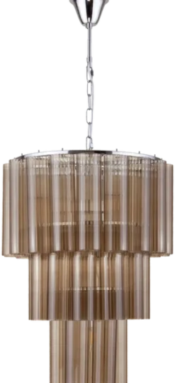 Venice taklampe lysekrone 50cm brun