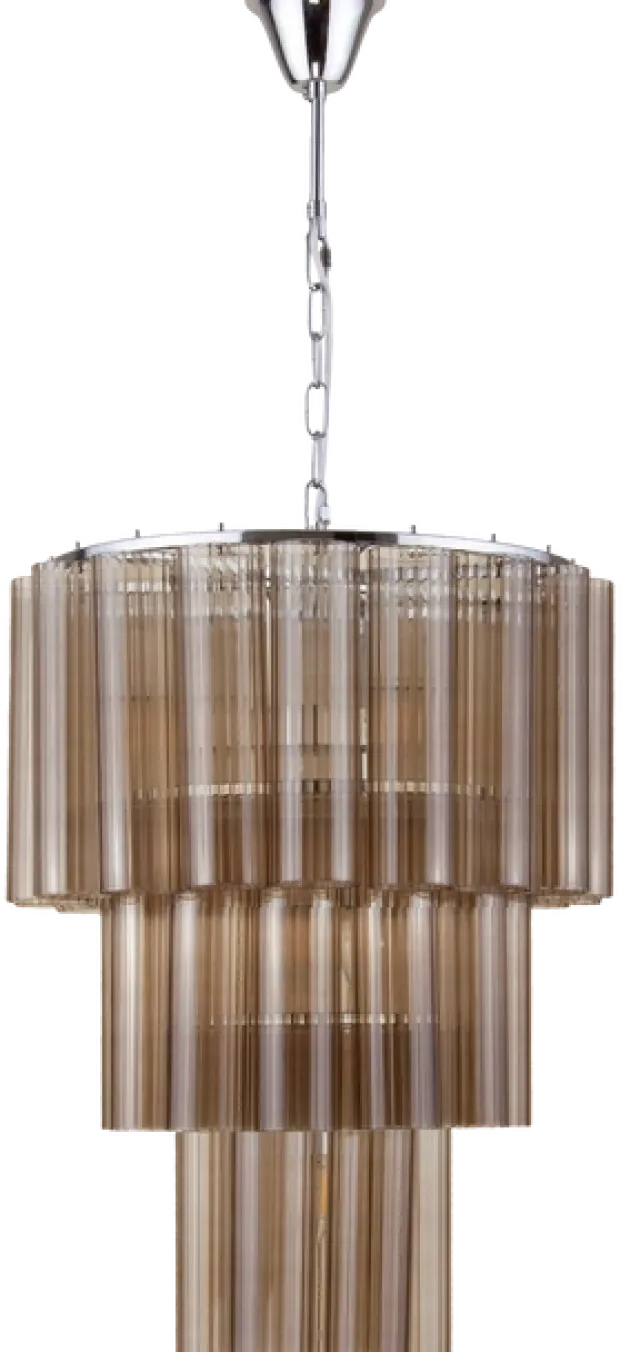 Venice taklampe lysekrone 50cm brun