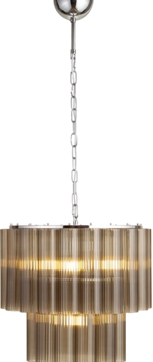 Venice taklampe lysekrone 2lag 50cm brun