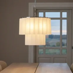 Venice taklampe lysekrone 2lag 50cm hvit