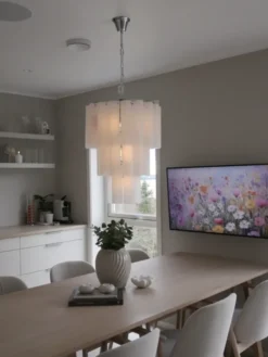 Venice taklampe lyskrone 50cm hvit