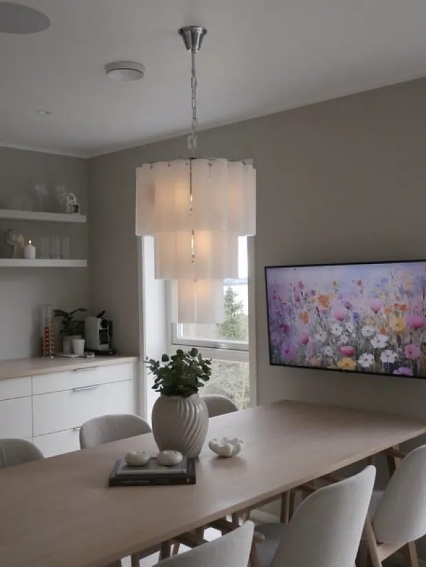 Venice taklampe lyskrone 50cm hvit